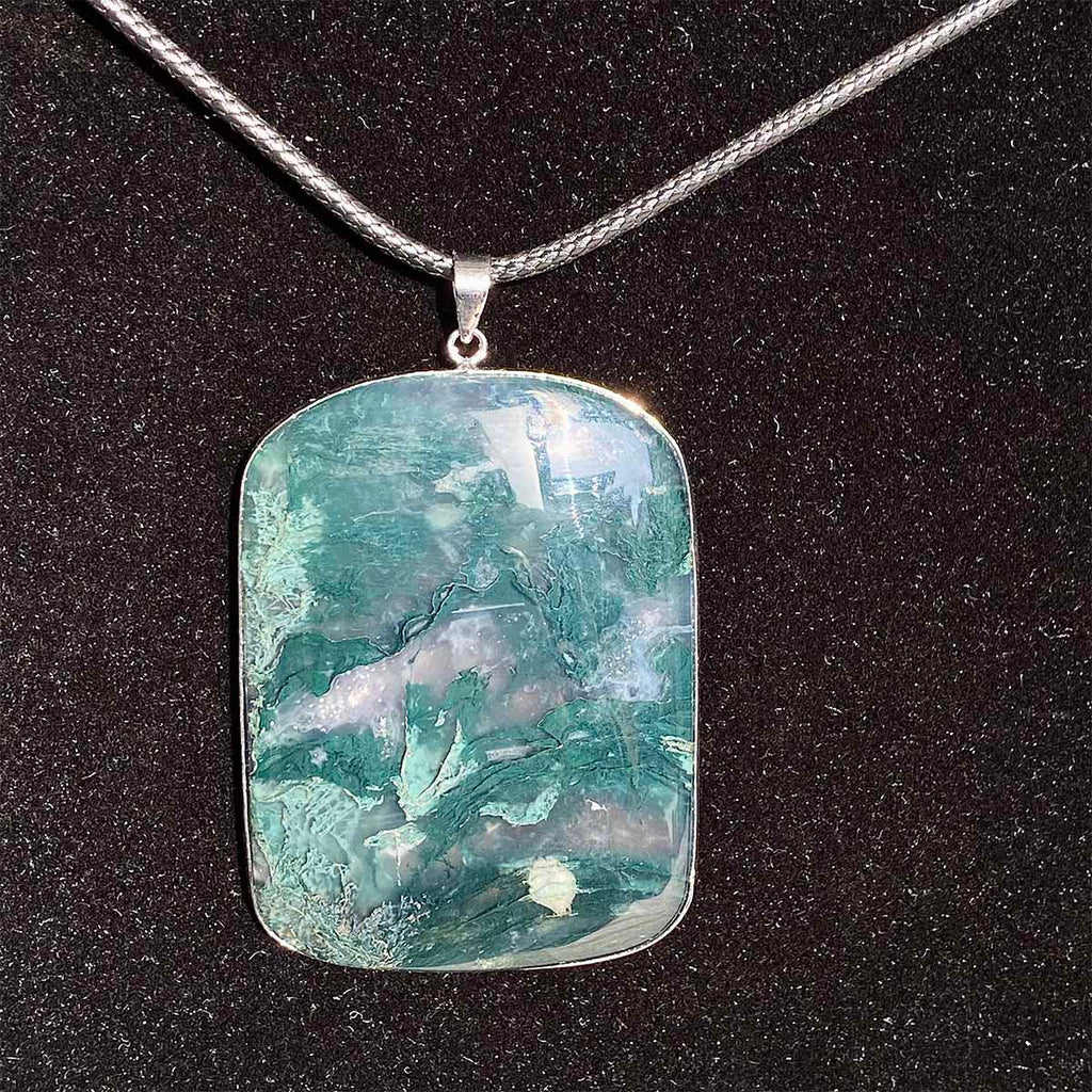 High Quality Moss Agate Pendant