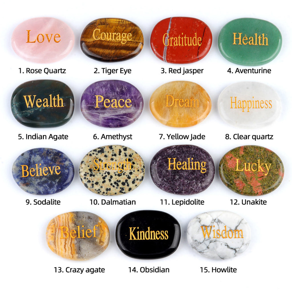 Natural Crystal  Engravings Inspirational Stones