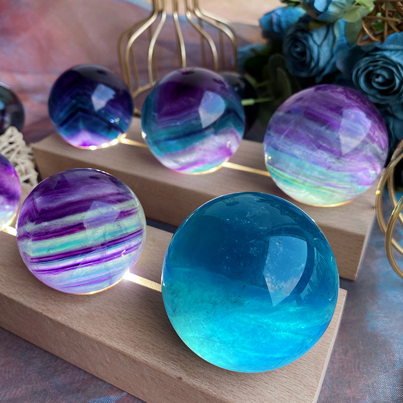 Beautiful Rainbow Fluorite Sphere