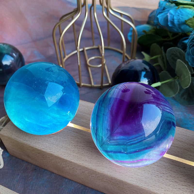 Beautiful Rainbow Fluorite Sphere