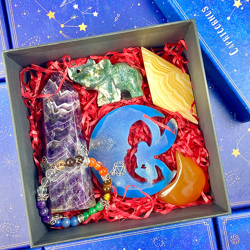 12 Zodiac Signs Crystal Box