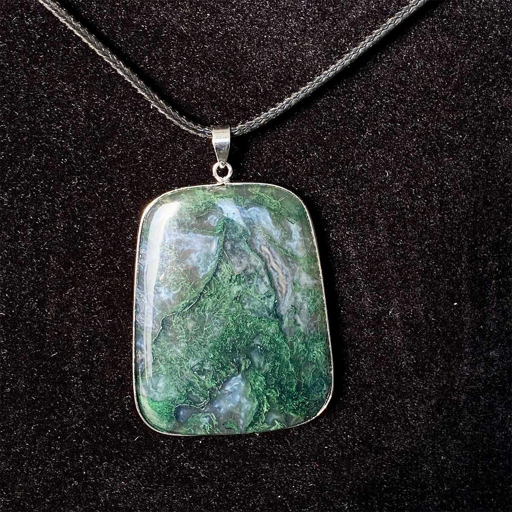 High Quality Moss Agate Pendant