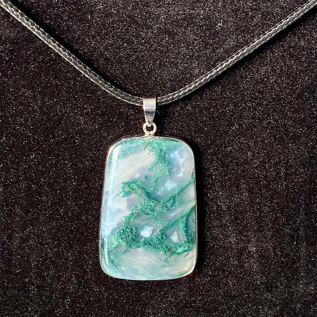 High Quality Moss Agate Pendant