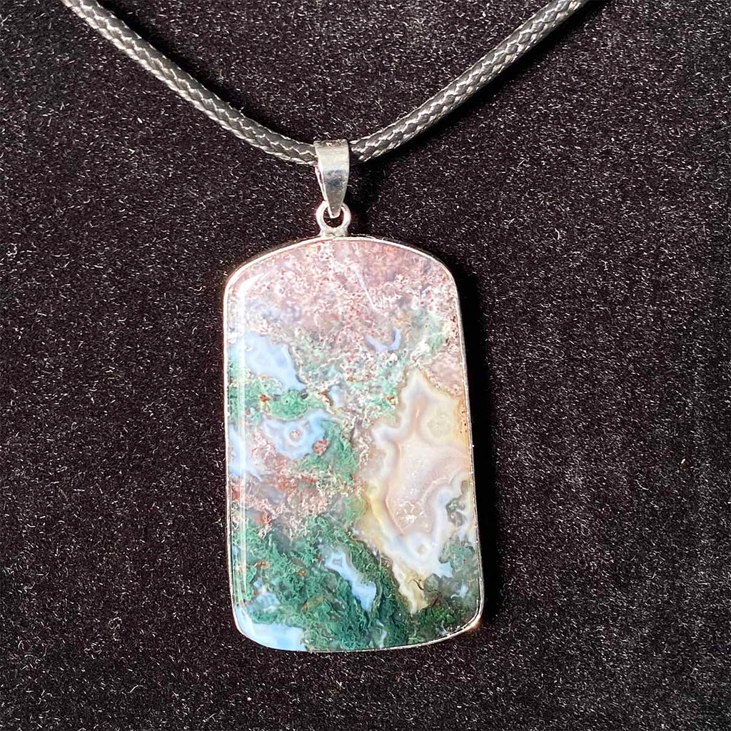 High Quality Moss Agate Pendant