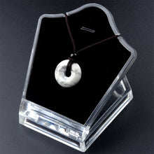 Load image into Gallery viewer, Crystal Carving Peace Buckle Donut Pendant Necklace