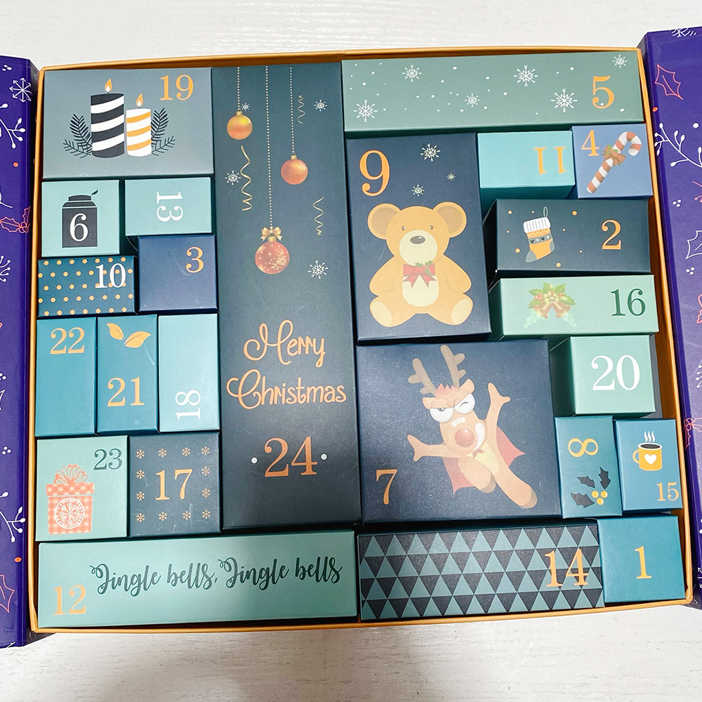 Crystal Christmas Countdown Calendar Gift Box