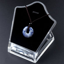 Load image into Gallery viewer, Crystal Carving Peace Buckle Donut Pendant Necklace