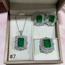 Load image into Gallery viewer, Synthetic Diamond Jewelry Set (Necklace/Ring/Earrings)