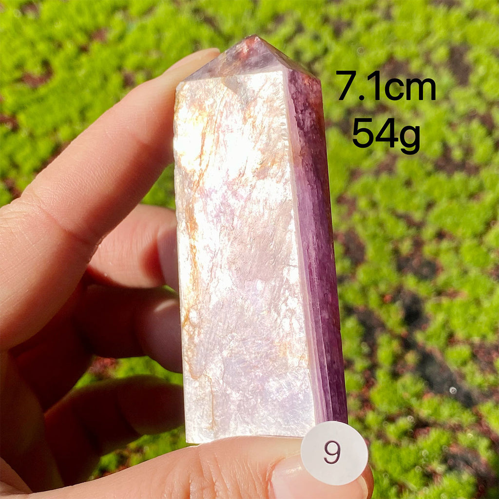 Natural Crystal Lepidolite Tower Purple Mica Point