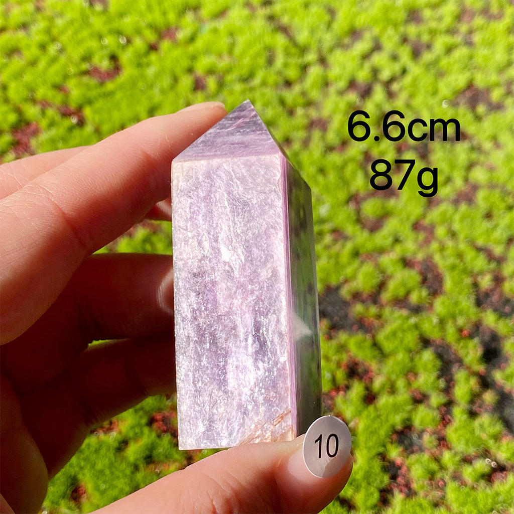 Natural Crystal Lepidolite Tower Purple Mica Point