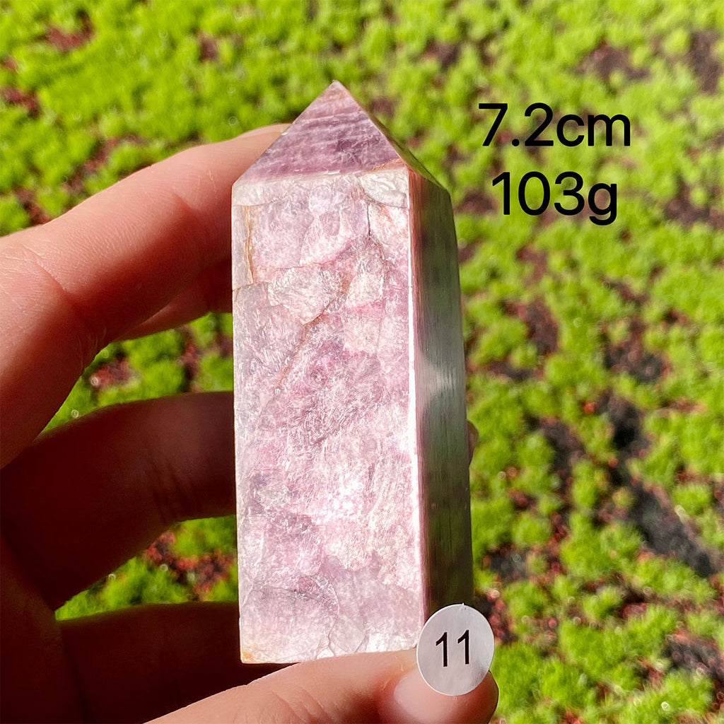 Natural Crystal Lepidolite Tower Purple Mica Point