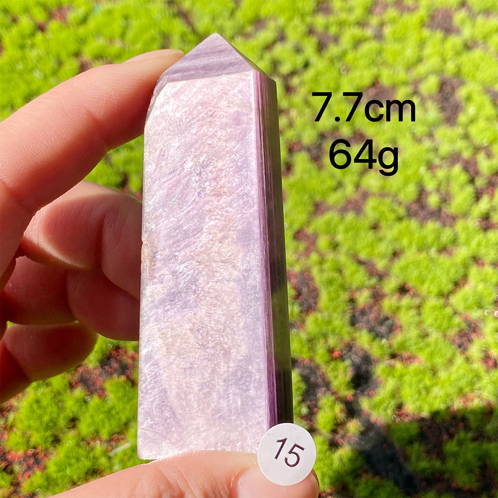 Natural Crystal Lepidolite Tower Purple Mica Point