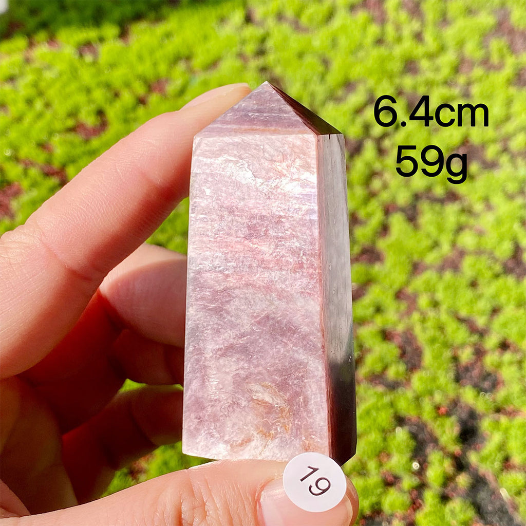 Natural Crystal Lepidolite Tower Purple Mica Point