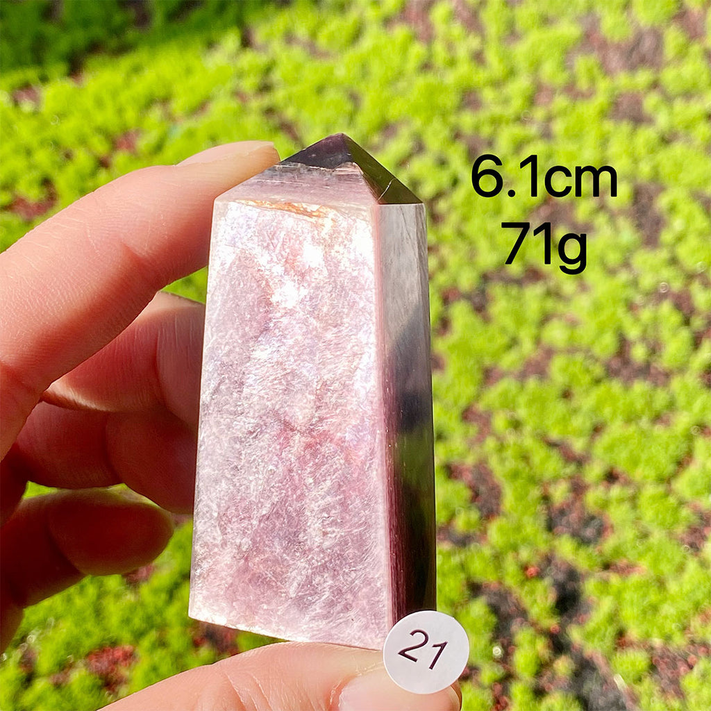 Natural Crystal Lepidolite Tower Purple Mica Point