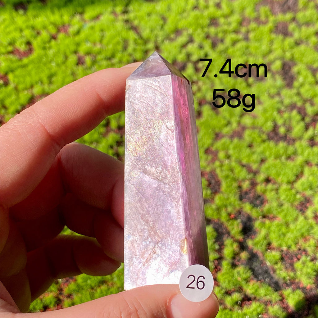 Natural Crystal Lepidolite Tower Purple Mica Point