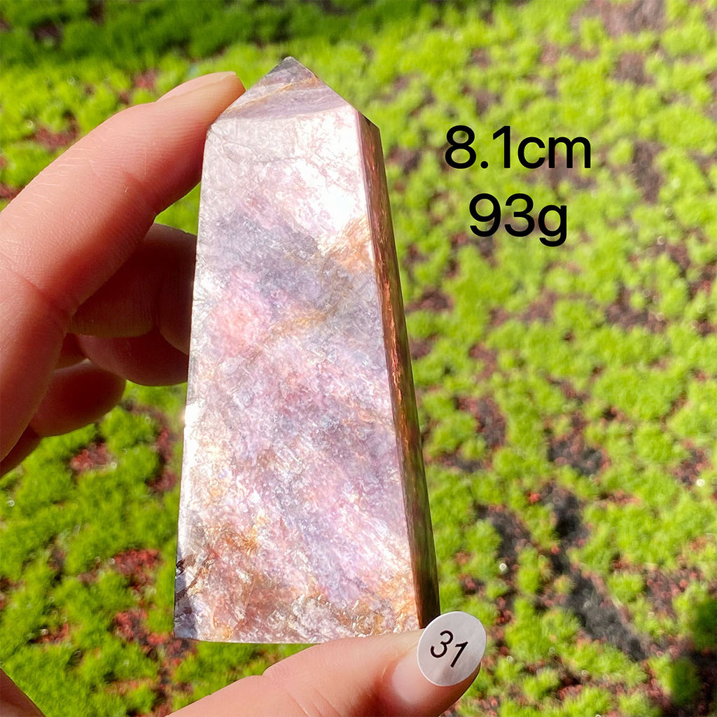 Natural Crystal Lepidolite Tower Purple Mica Point