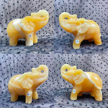 Load image into Gallery viewer, Orange Calcite Elephant Animal Crystal Carved Healing Quartz Gemstone Crafts Home Decoration