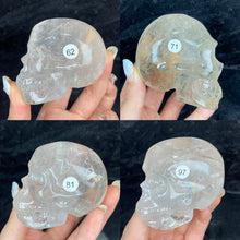 Load image into Gallery viewer, Crystal Skull Statue Clear Quartz Carved Energy Ore Mineral Healing Stone Home Decore