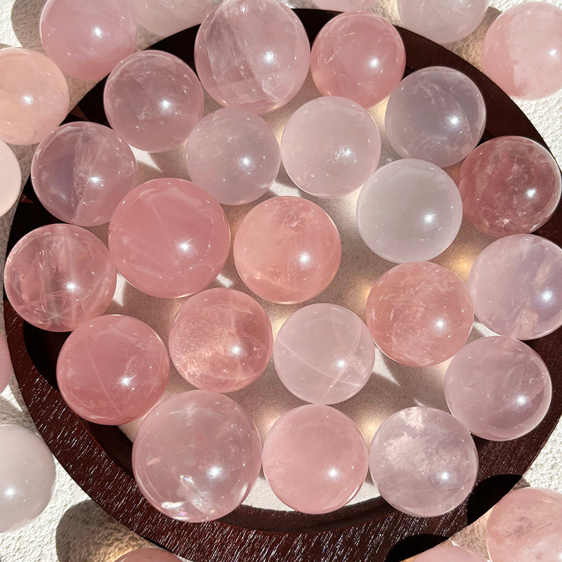 High Quality Star Rose Quartz Sphere 23-26mm