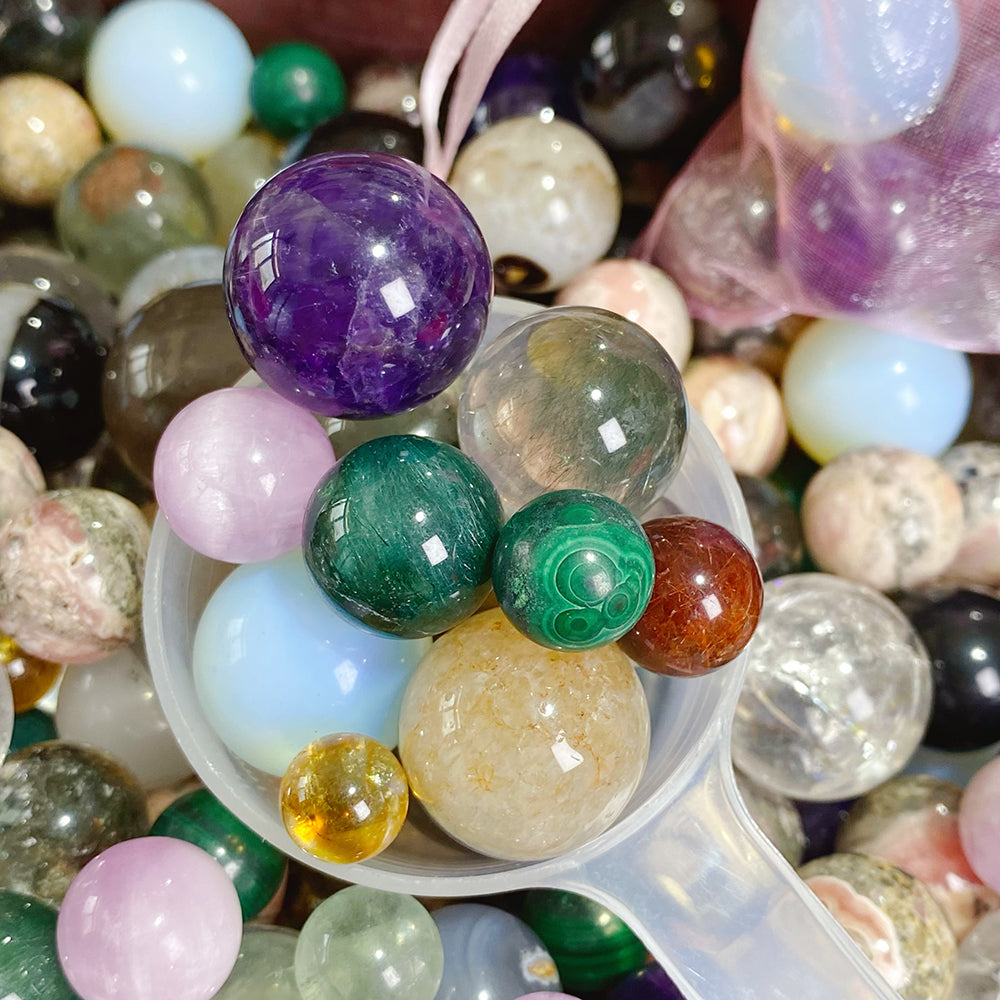 Crystals Sphere Confetti Gemstone Balls Scoop