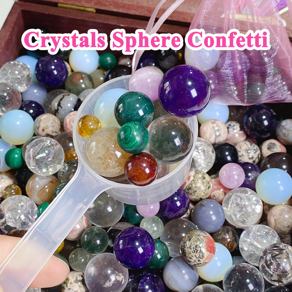 Crystals Sphere Confetti Gemstone Balls Scoop