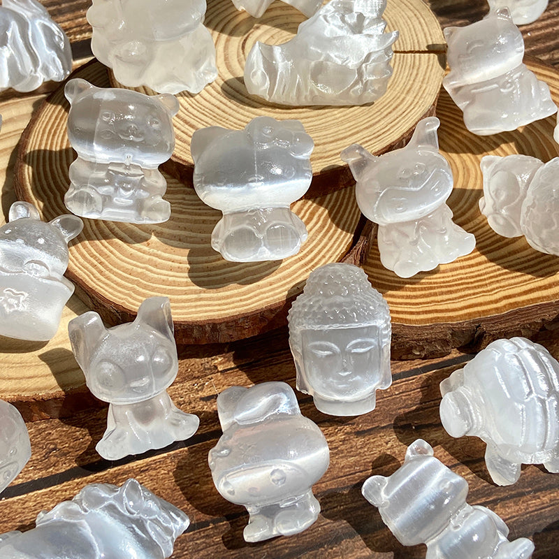 Beautiful Different Styles Selenite Carvings