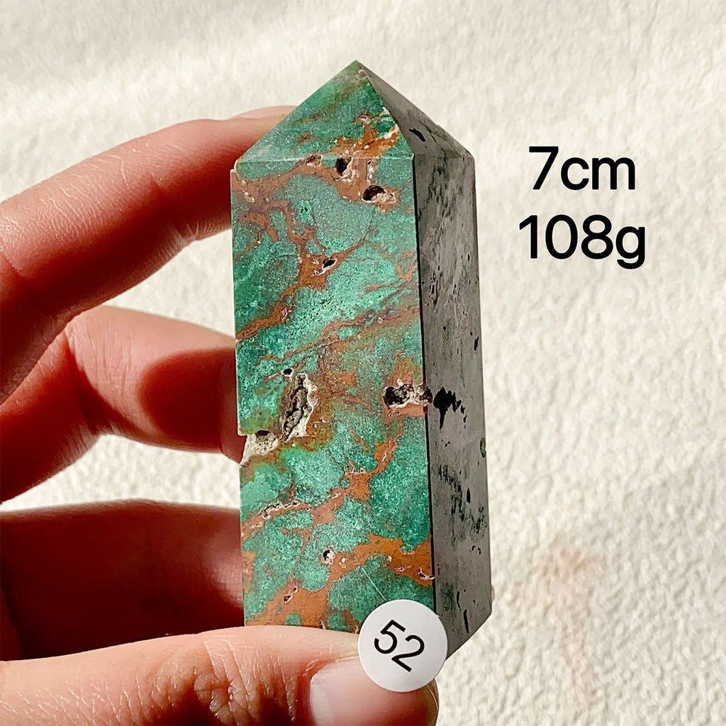 Natural Chrysocolla Crystal Tower