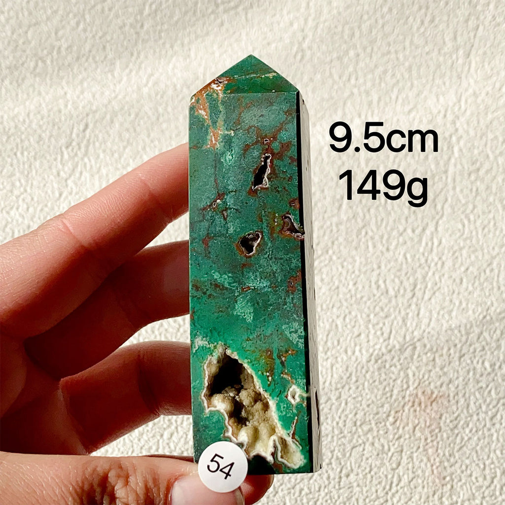 Natural Chrysocolla Crystal Tower