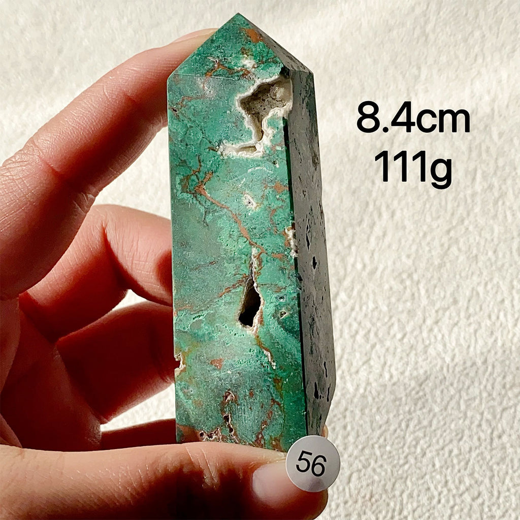 Natural Chrysocolla Crystal Tower