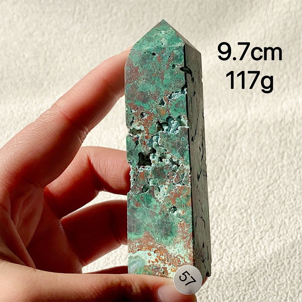 Natural Chrysocolla Crystal Tower