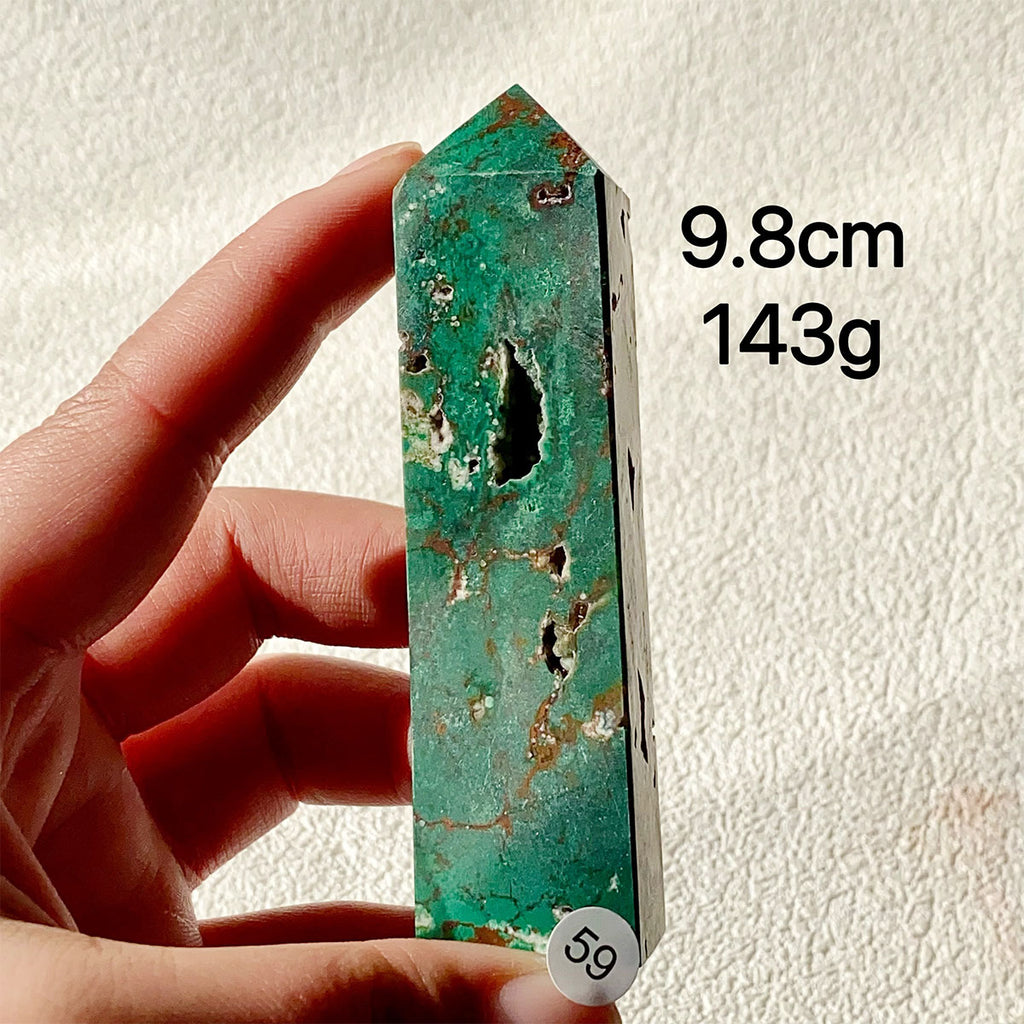 Natural Chrysocolla Crystal Tower