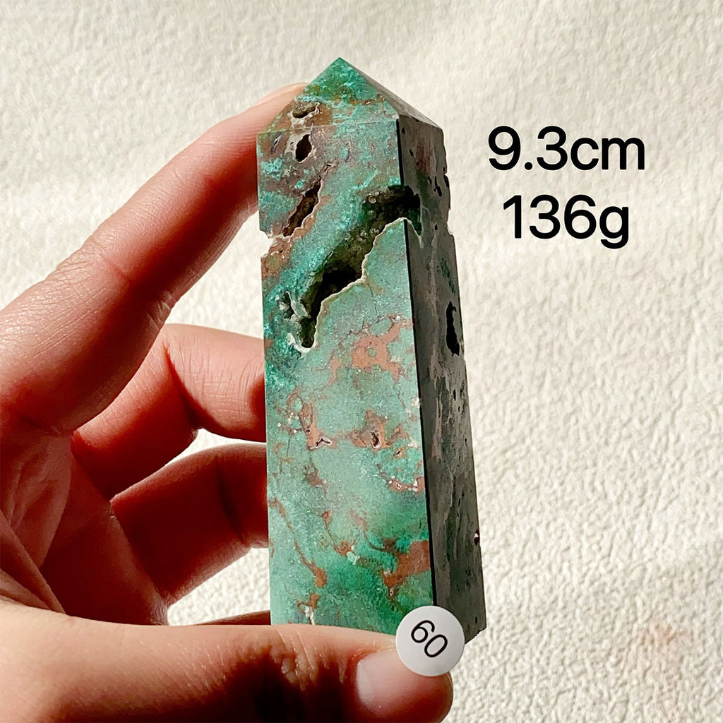 Natural Chrysocolla Crystal Tower