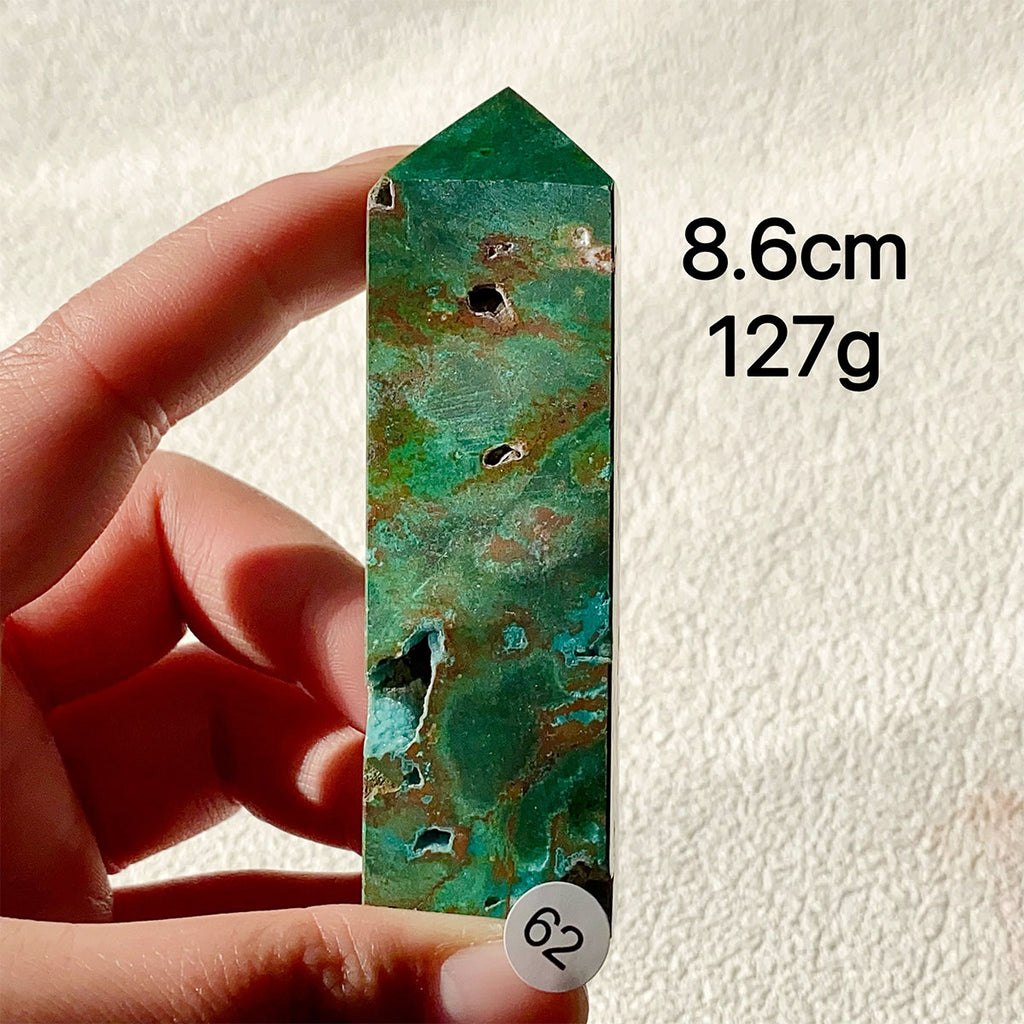 Natural Chrysocolla Crystal Tower