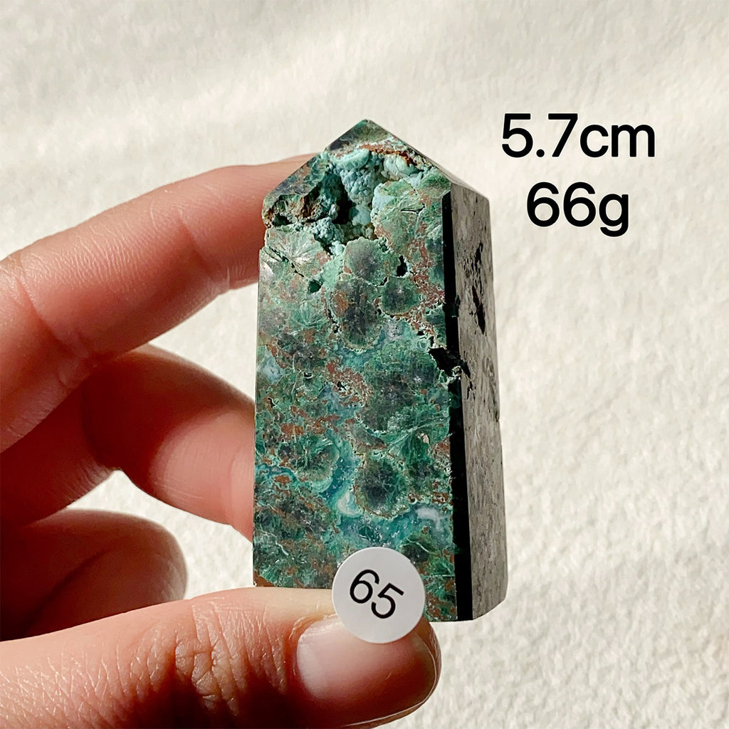 Natural Chrysocolla Crystal Tower