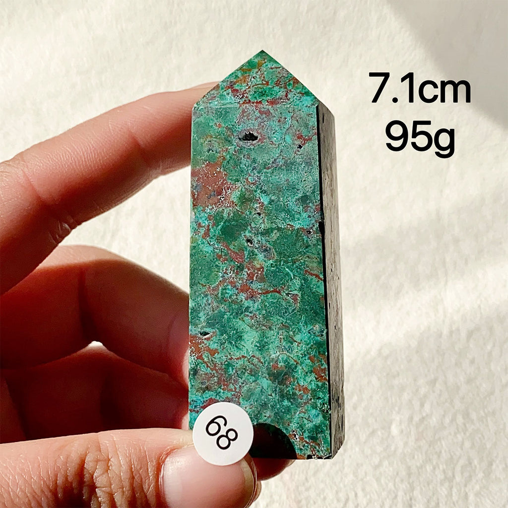 Natural Chrysocolla Crystal Tower