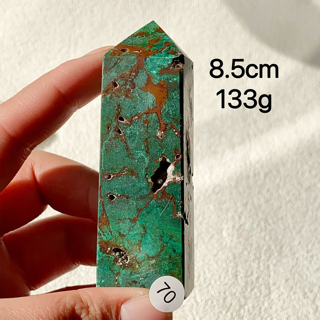 Natural Chrysocolla Crystal Tower