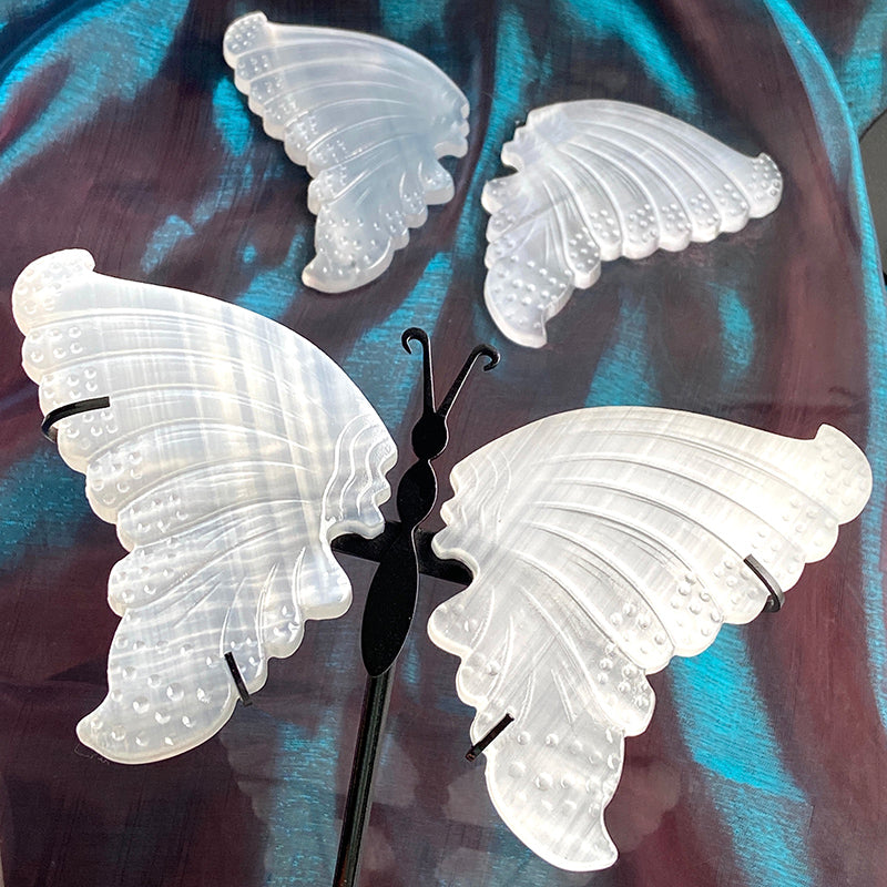 Beautiful Selenite Butterfly Wings Set