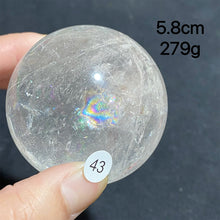 Load image into Gallery viewer, Natural Clear Quartz Rainbow Crystal Sphere