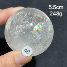 Load image into Gallery viewer, Natural Clear Quartz Rainbow Crystal Sphere