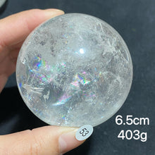 Load image into Gallery viewer, Natural Clear Quartz Rainbow Crystal Sphere