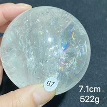 Load image into Gallery viewer, Natural Clear Quartz Rainbow Crystal Sphere