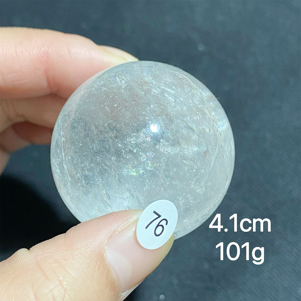 Natural Clear Quartz Rainbow Crystal Sphere