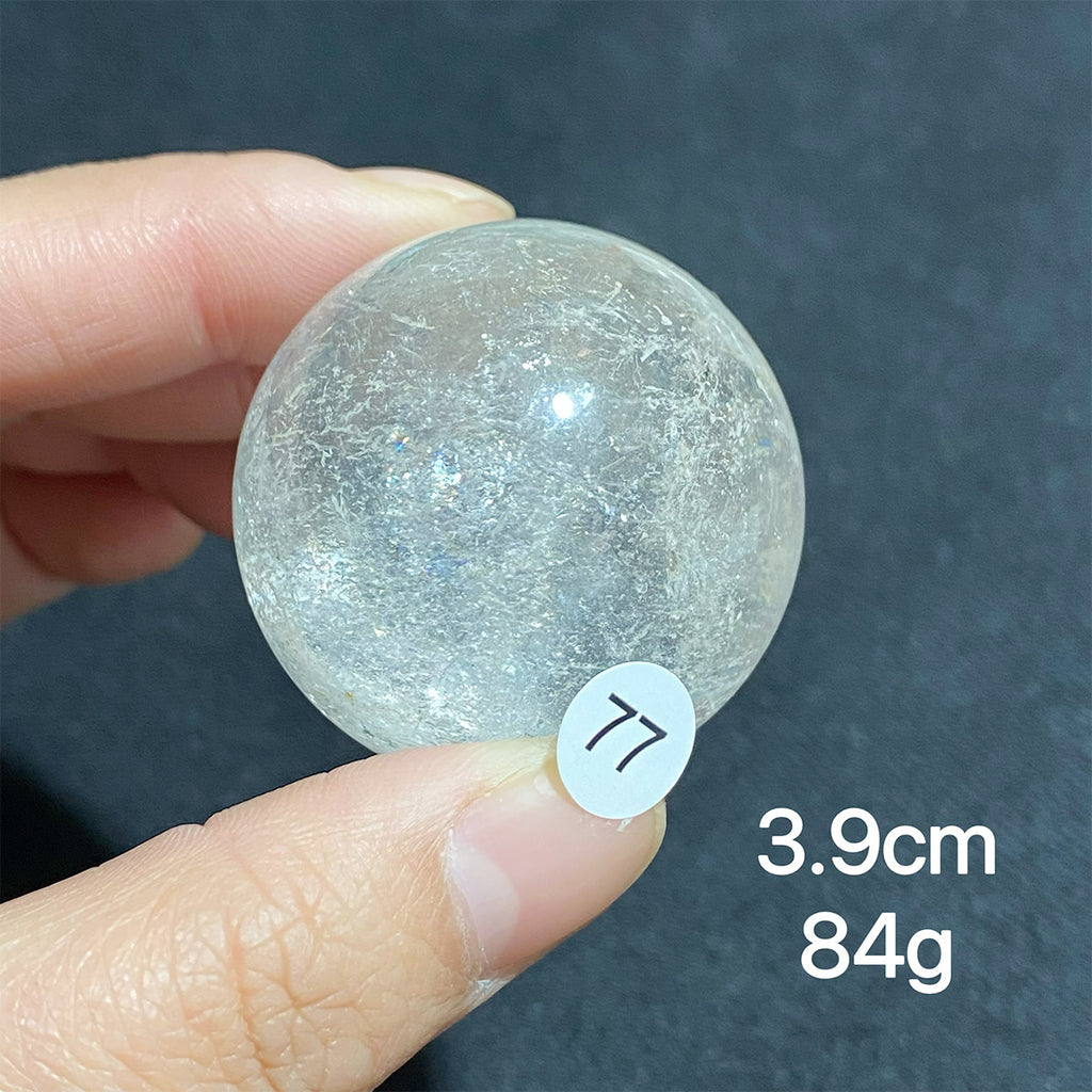 Natural Clear Quartz Rainbow Crystal Sphere