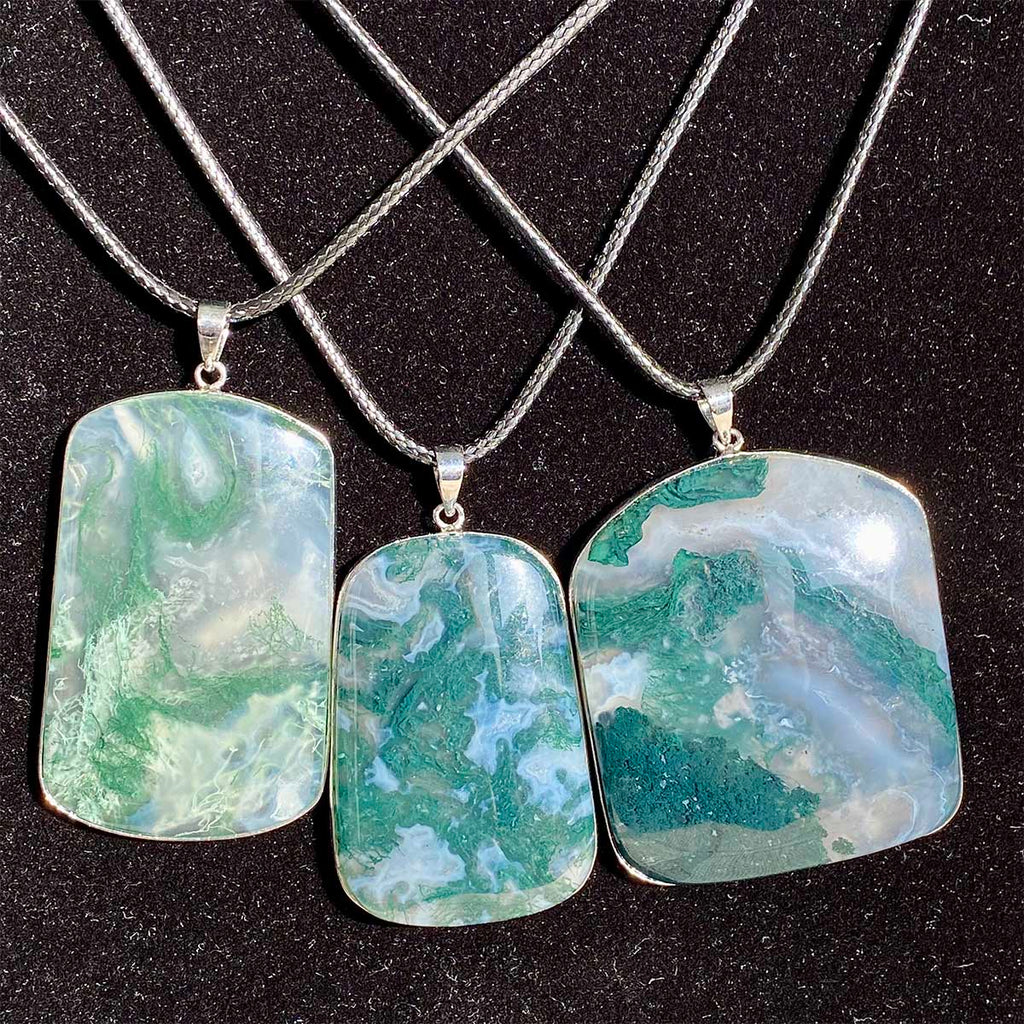 High Quality Moss Agate Pendant