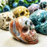 Natural Ocean Jasper Skull