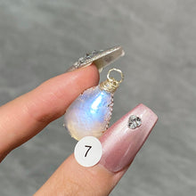 Load image into Gallery viewer, DIY Necklace High Quality Blue Moonstone Water Drop Shape Pendant Double Flash Crystals Stone Decoration