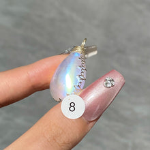 Load image into Gallery viewer, DIY Necklace High Quality Blue Moonstone Water Drop Shape Pendant Double Flash Crystals Stone Decoration