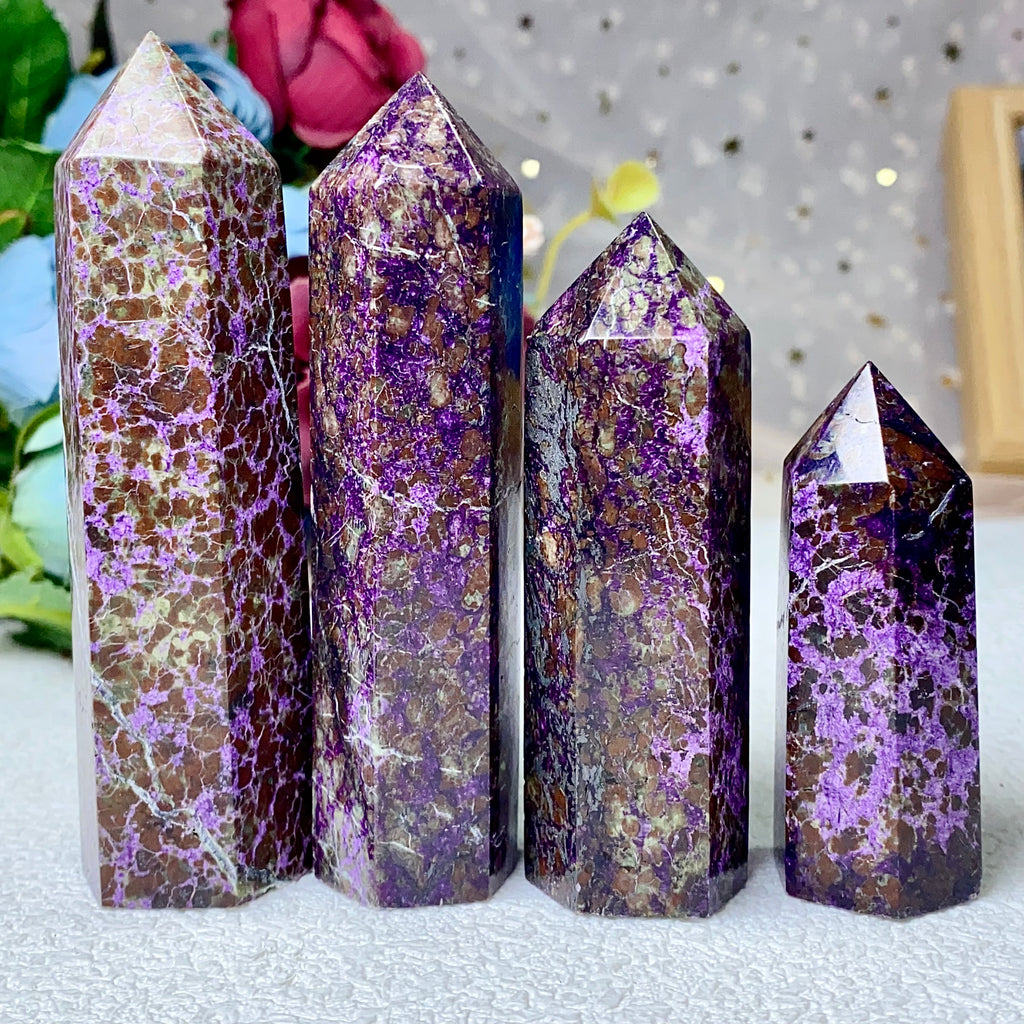 Natural Crystal Sugilite Tower