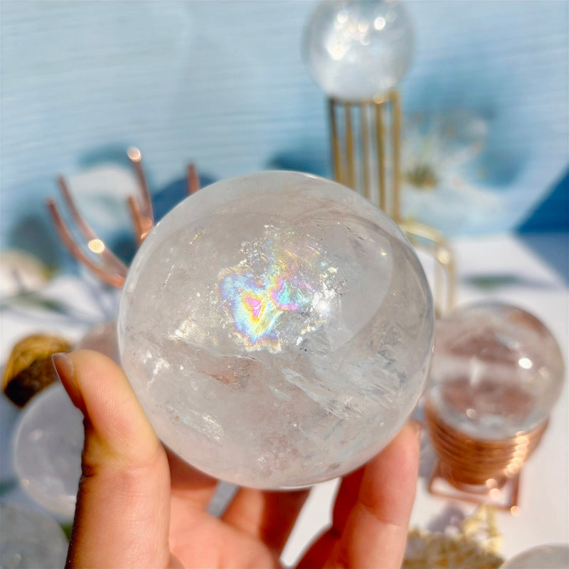 New arrival clear quartz sphere white crystals ball