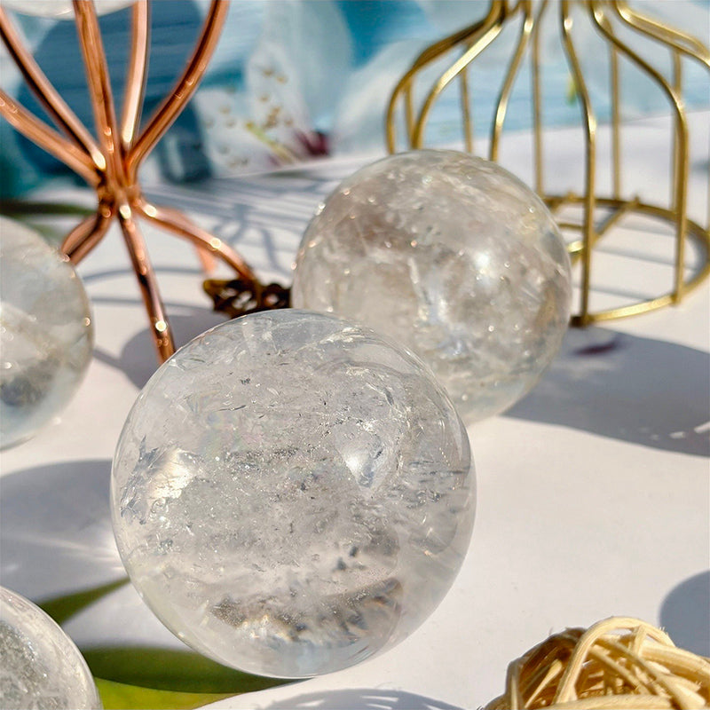 New arrival clear quartz sphere white crystals ball